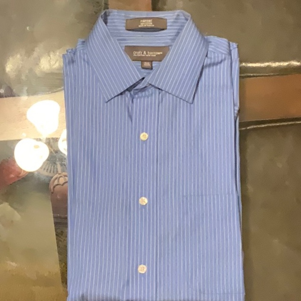 Blue Button up Collared Shirt